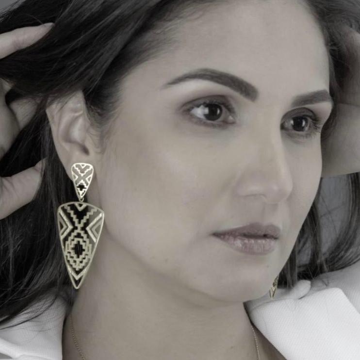 Aztec Earring - Silver