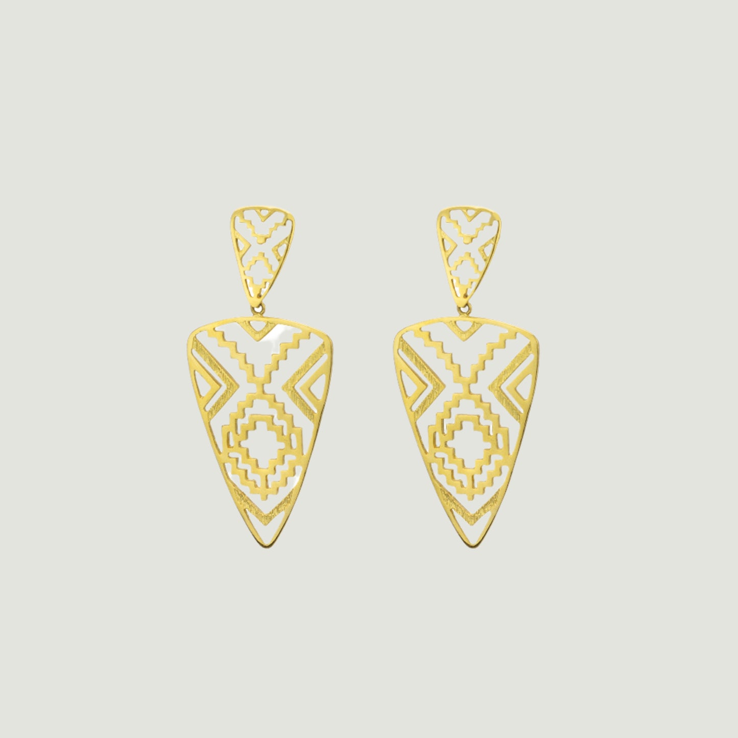 Gold plated in brass earring