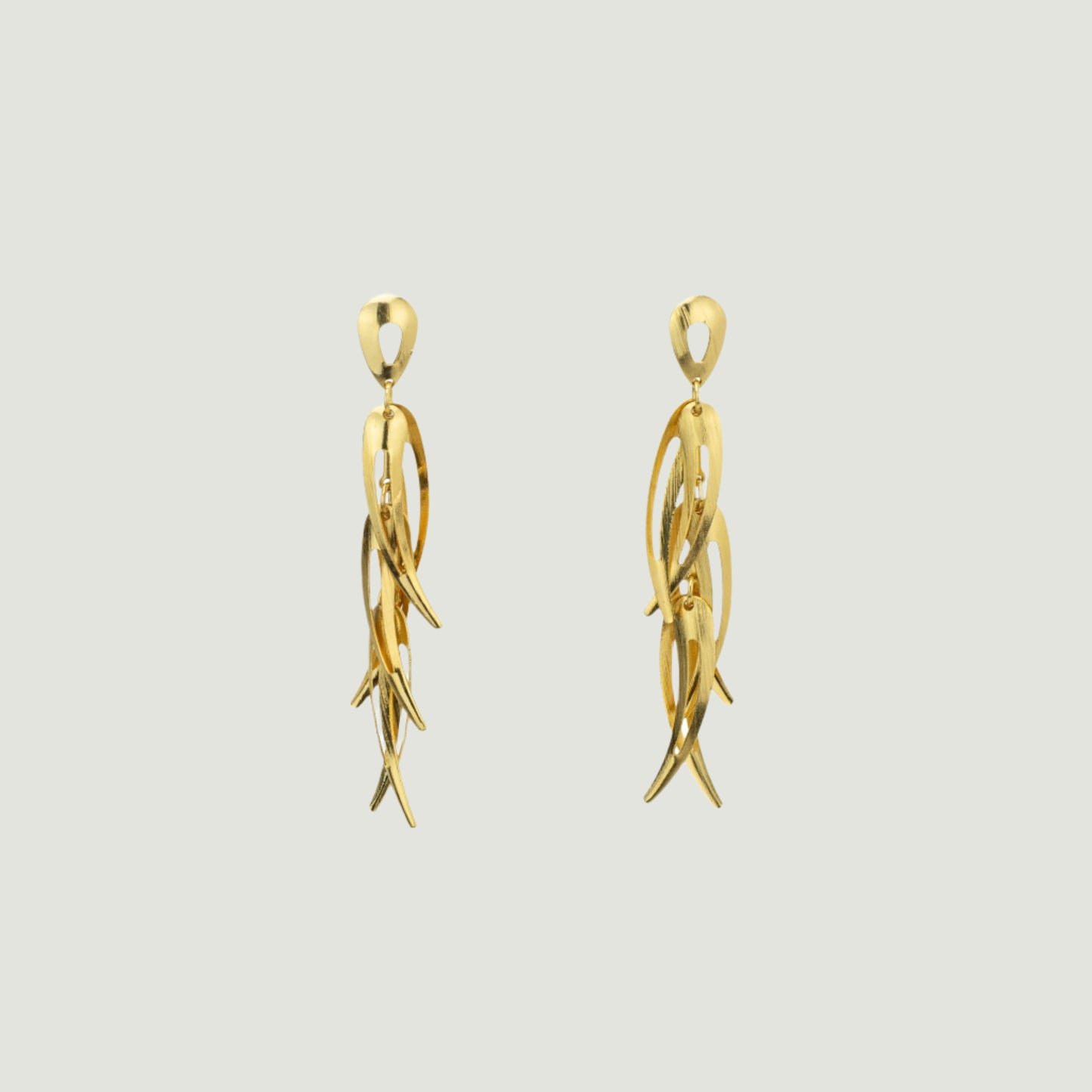Gold plated in brass earrings