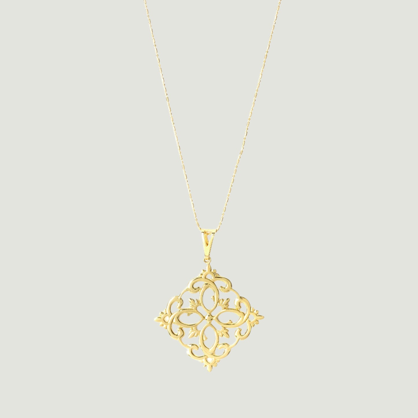 Gold plated in brass necklace