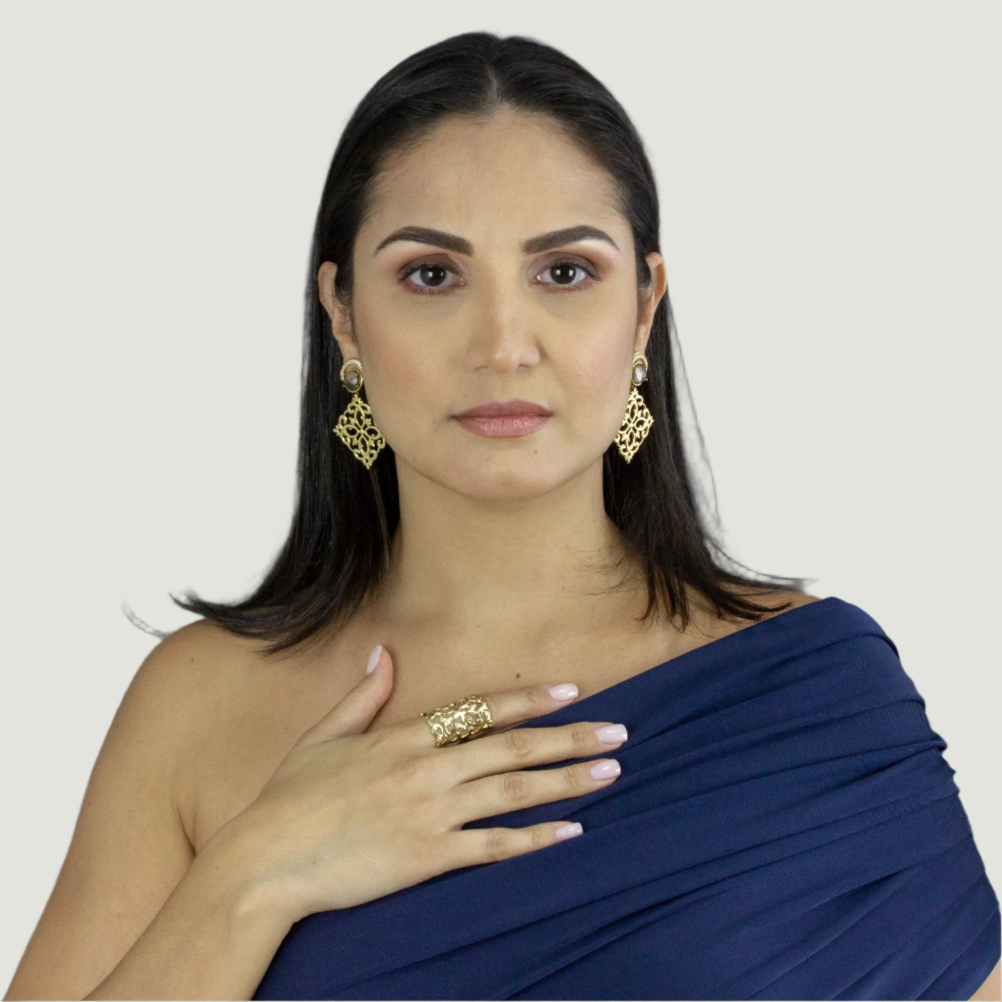 gold plated in brass ring