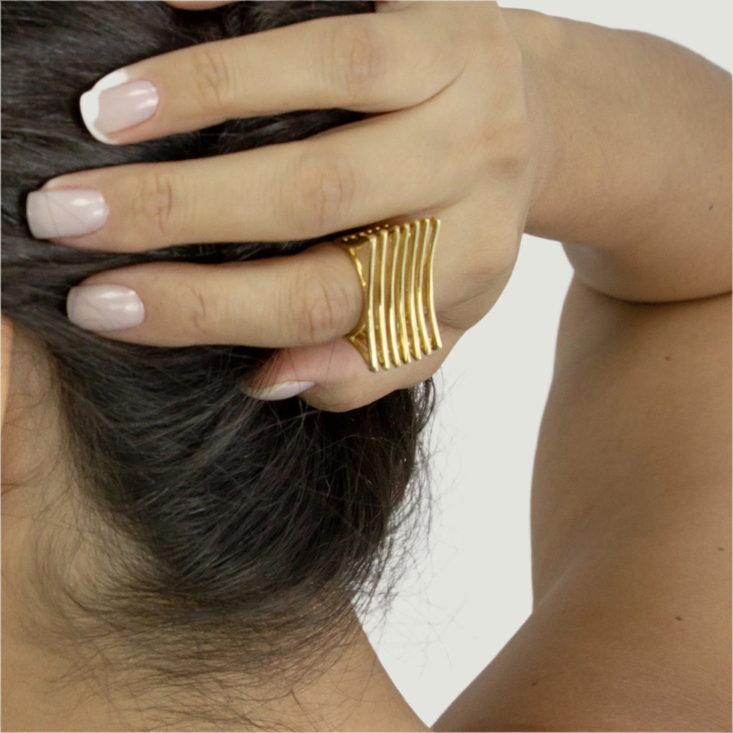 Gold plated in brass ring