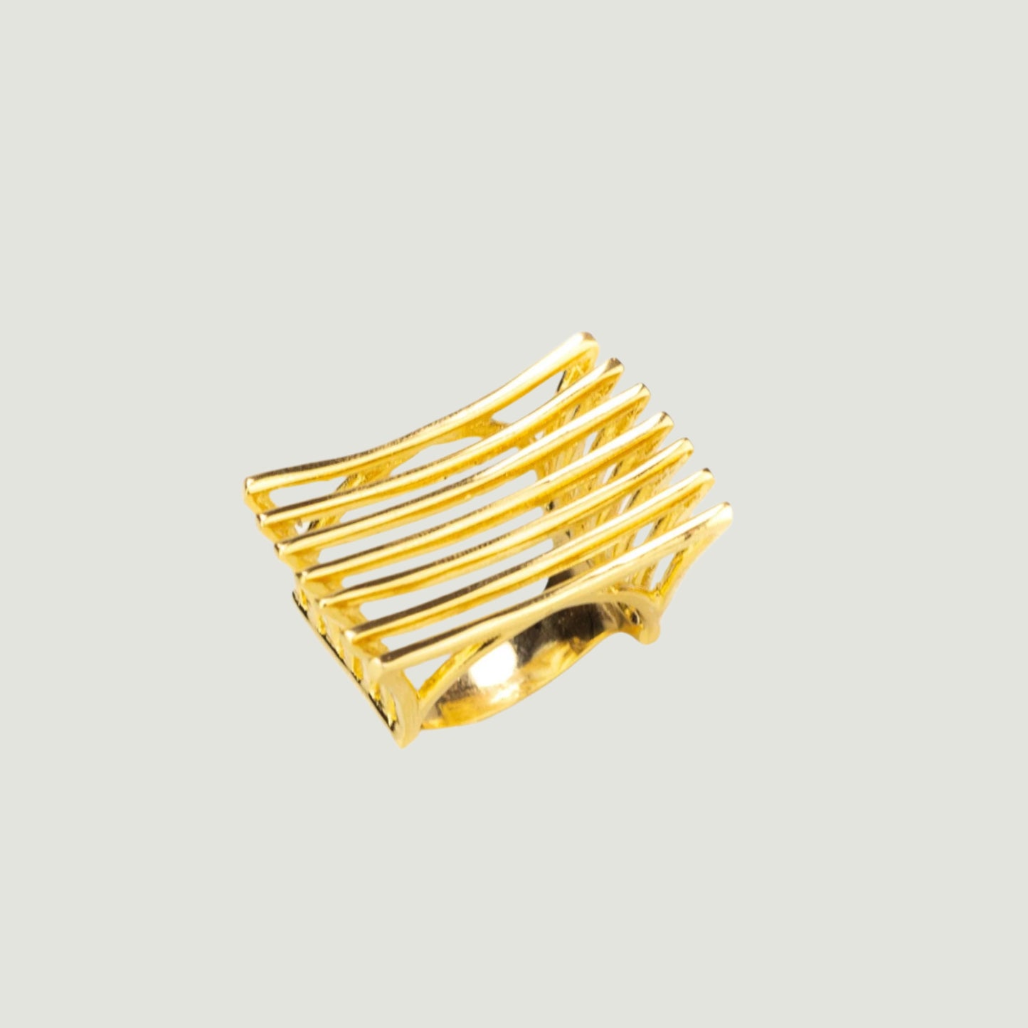 Gold plated in brass ring
