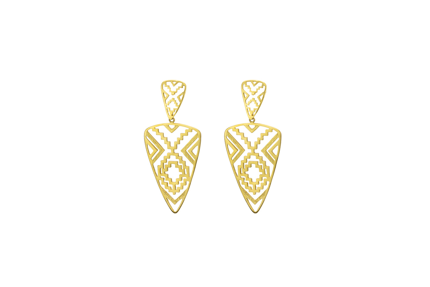 Gold plated in brass earring