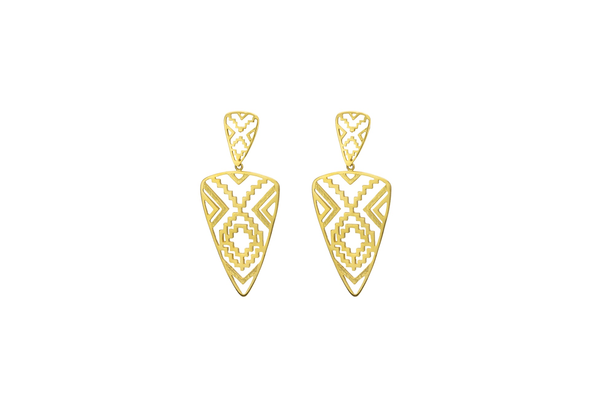 Gold plated in brass earring