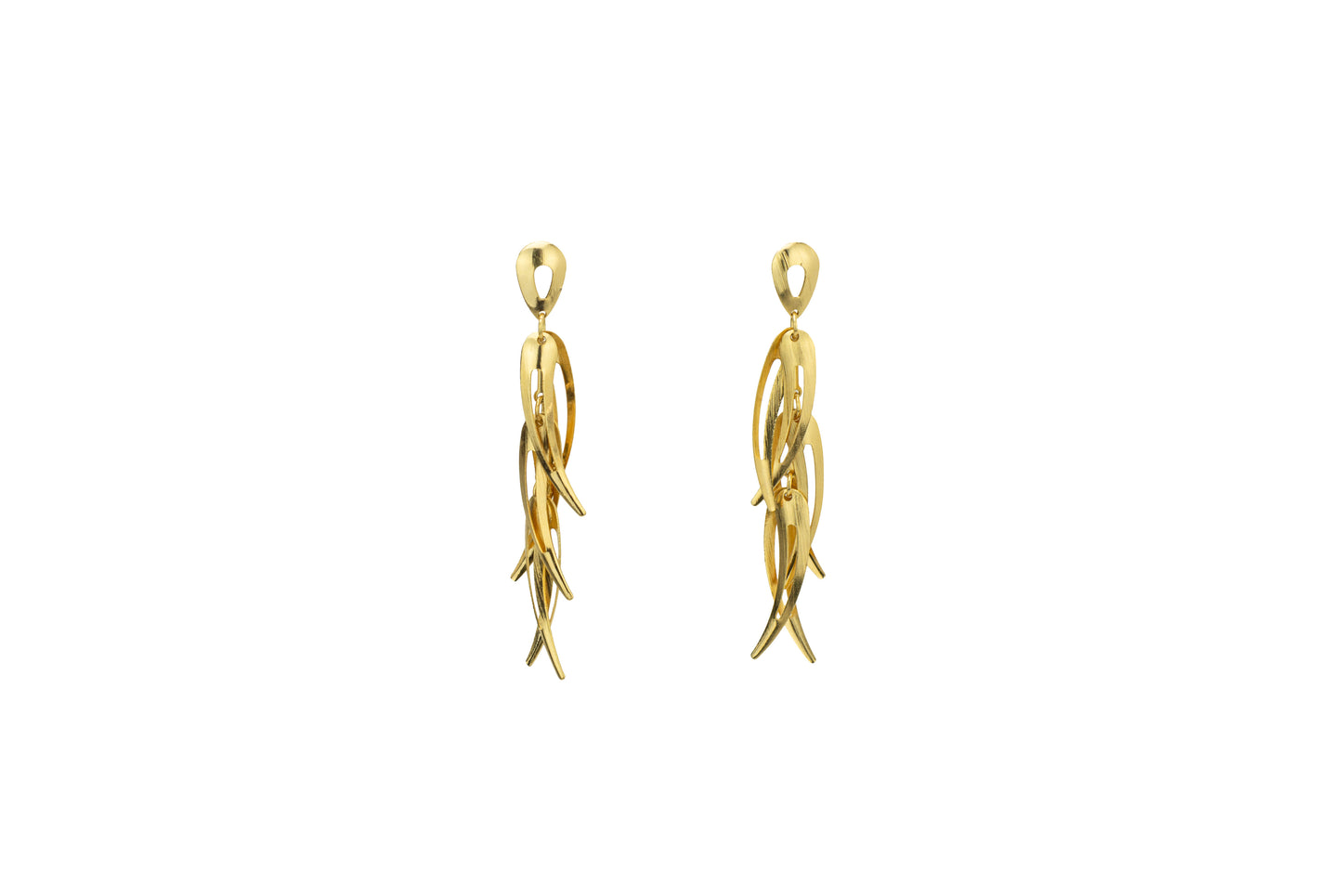 Gold plated in brass earrings