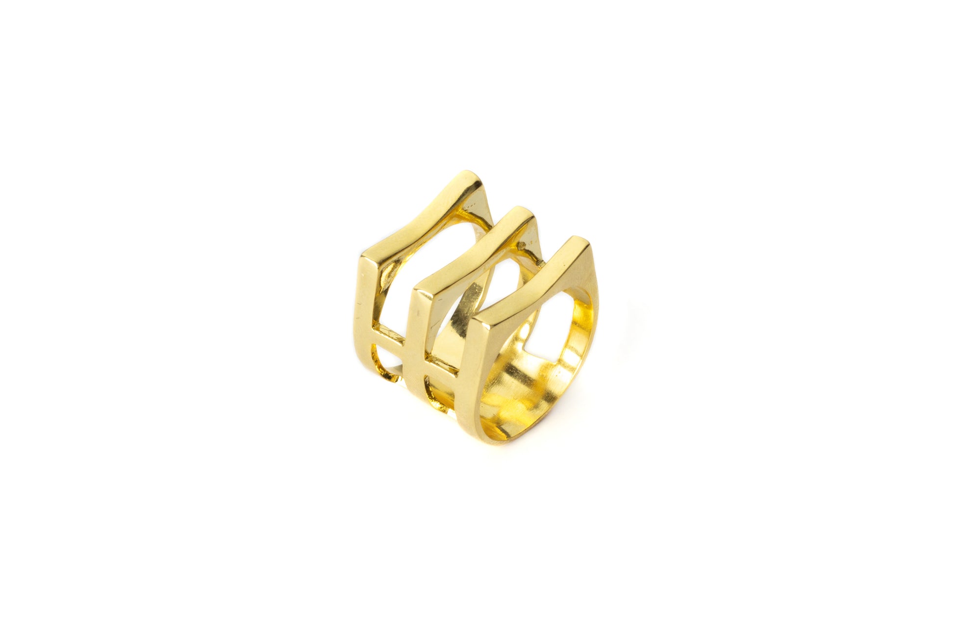 Gold plated in brass ring