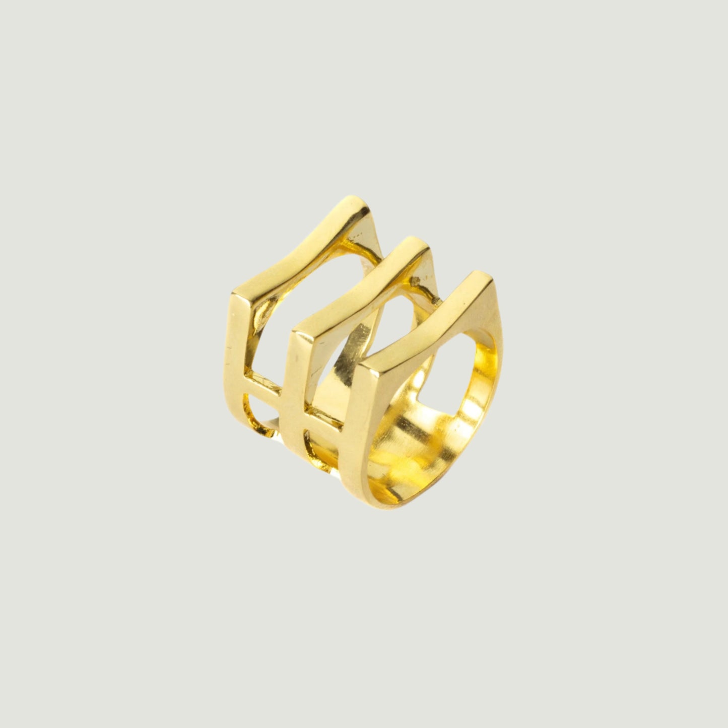 Gold plated in brass ring