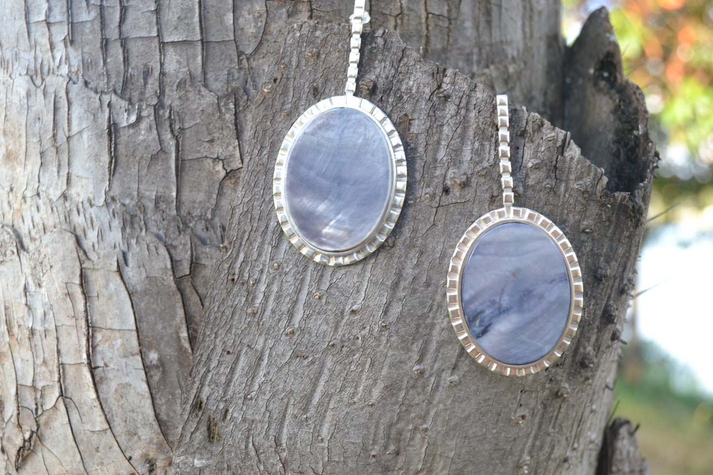 sterling silver with mother of pearl earrings